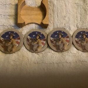 Commerative firefighter coasters
